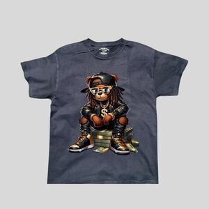 Hustler Bear Funny Short Sleeve Cotton Unisex Men Women Tshirt